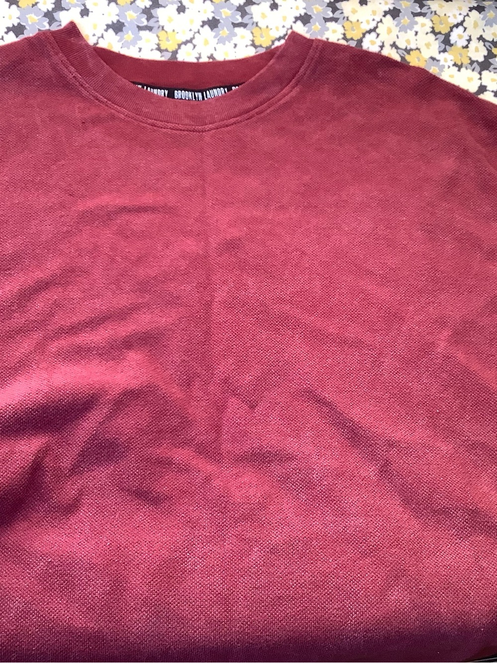 Men's Short Sleeve Crewneck Tee - Burgundy